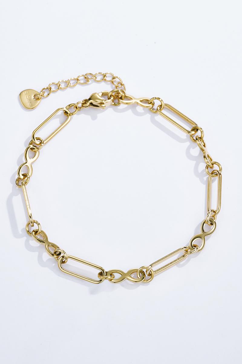 Infini - Bracelet chaîne duo infini & trombone