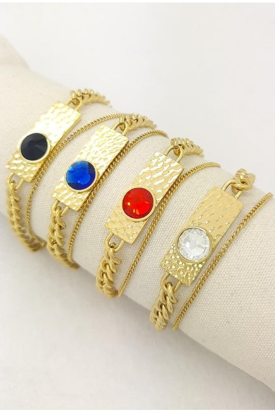 Bracelet pierre colorés