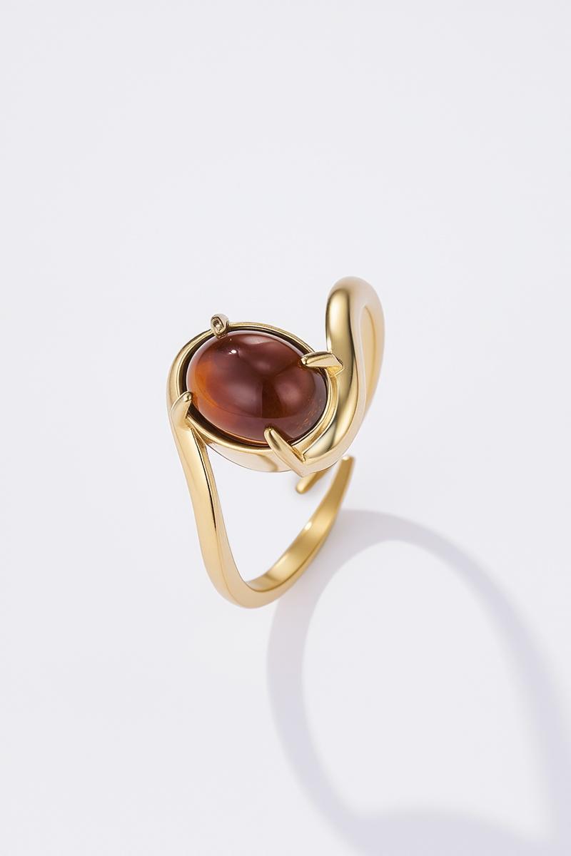 Bague Goutte ambrée