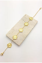 Bracelet trèfle doré