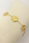 Bracelet trèfle doré