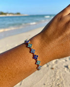 Bracelets strass bleu