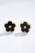 Boucles d’oreilles trèfle strass