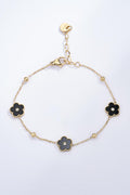 Bracelet trèfle strass