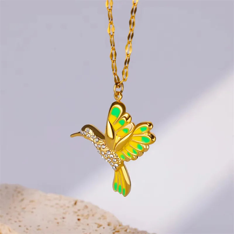Collier colibris tropical