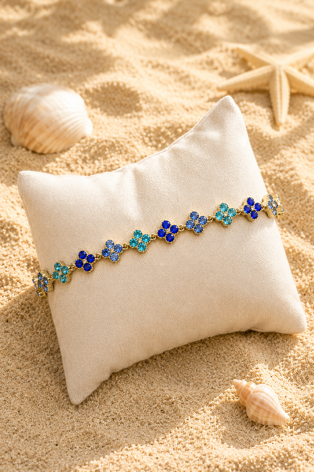 Bracelets strass bleu