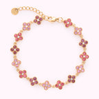 Bracelet strass rose et violet